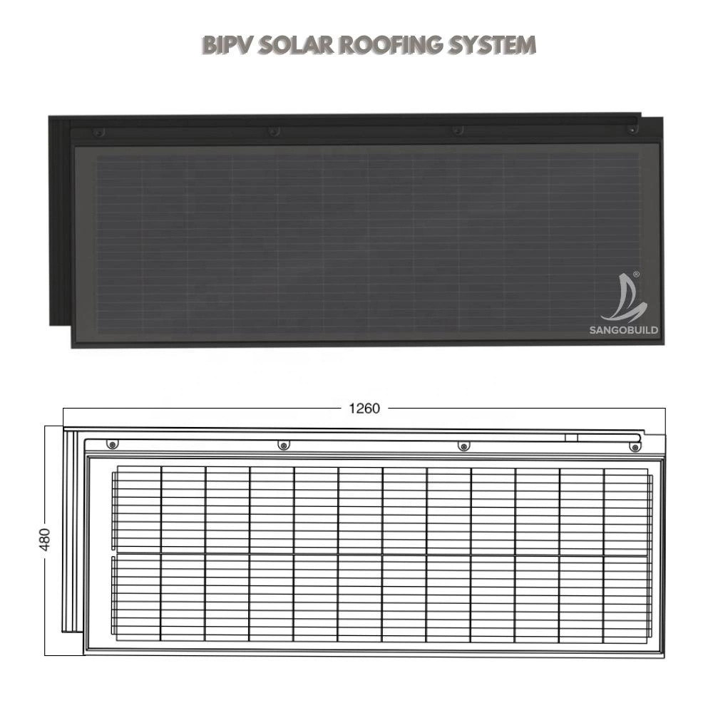 New Product Building Integrated Photovoltaic BIPV Solar Roof Tiles Roof Shingles Eco-Friendly Sustainable Roofing Materials