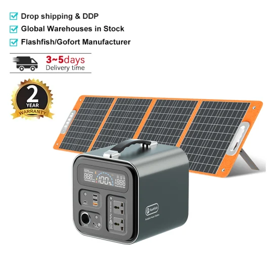 Panneau solaire portable pliant 100W avec pieds de support flexibles pour le camping